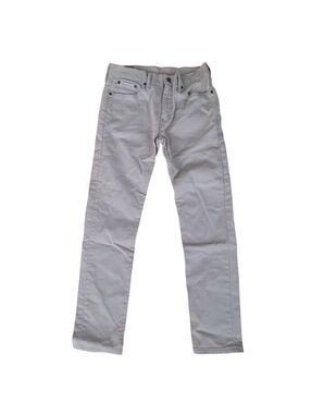 Levis 502 Mens Jeans Size 29x32 Taper Fit Beige Cotton Blend Casual Denim Pants